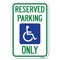 Signmission With NY Compliance Reserved Parking Only Heavy-Gauge Aluminum Sign, 12" x 18", A-1218-22698 A-1218-22698 - alternate 1